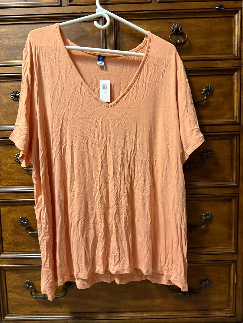 Old Navy Orange V-Neck Short Sleeve Tunic